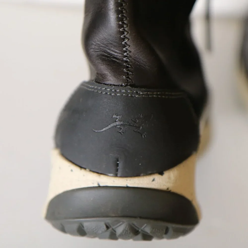 Chaco Borealis Tall Waterproof Lace Up Boot Womens 6.5 Black‎ Mink Faux Fur Snow